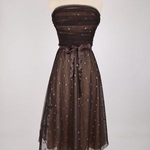 bcbg gold strapless dress Amanda Gold Bandage Strapless Formal Maxi Dress - US 8 main image 1